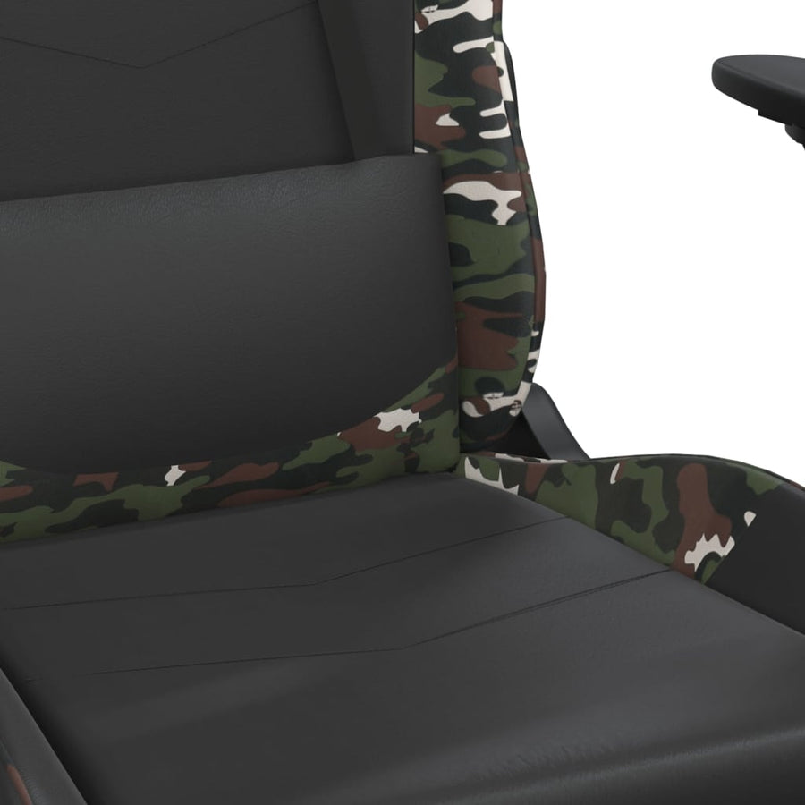 Massage Gamestoel Kunstleer & Zwart en camouflage Met voetensteun