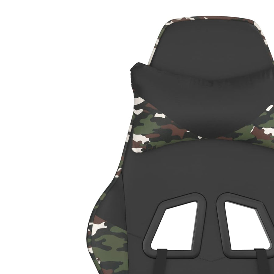 Massage Gamestoel Kunstleer & Zwart en camouflage Met voetensteun