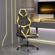 Gamestoel kunstleer zwart goud massagefunctie