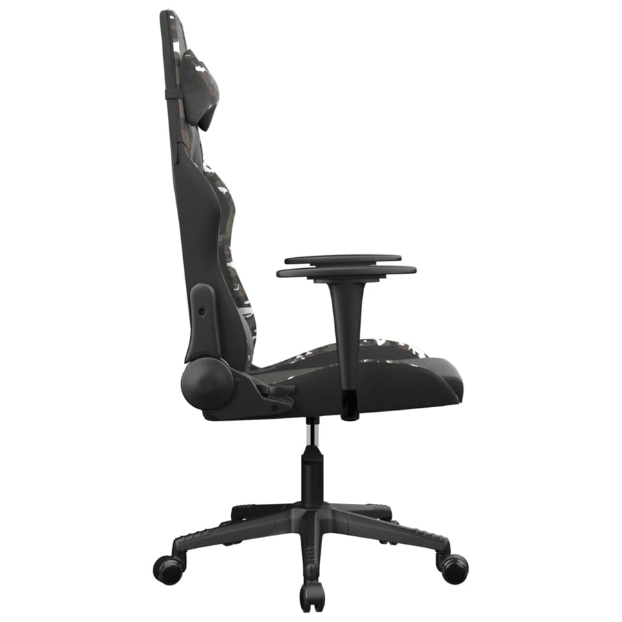 Massage Gamestoel Kunstleer Zwart en camouflage Zonder voetensteun