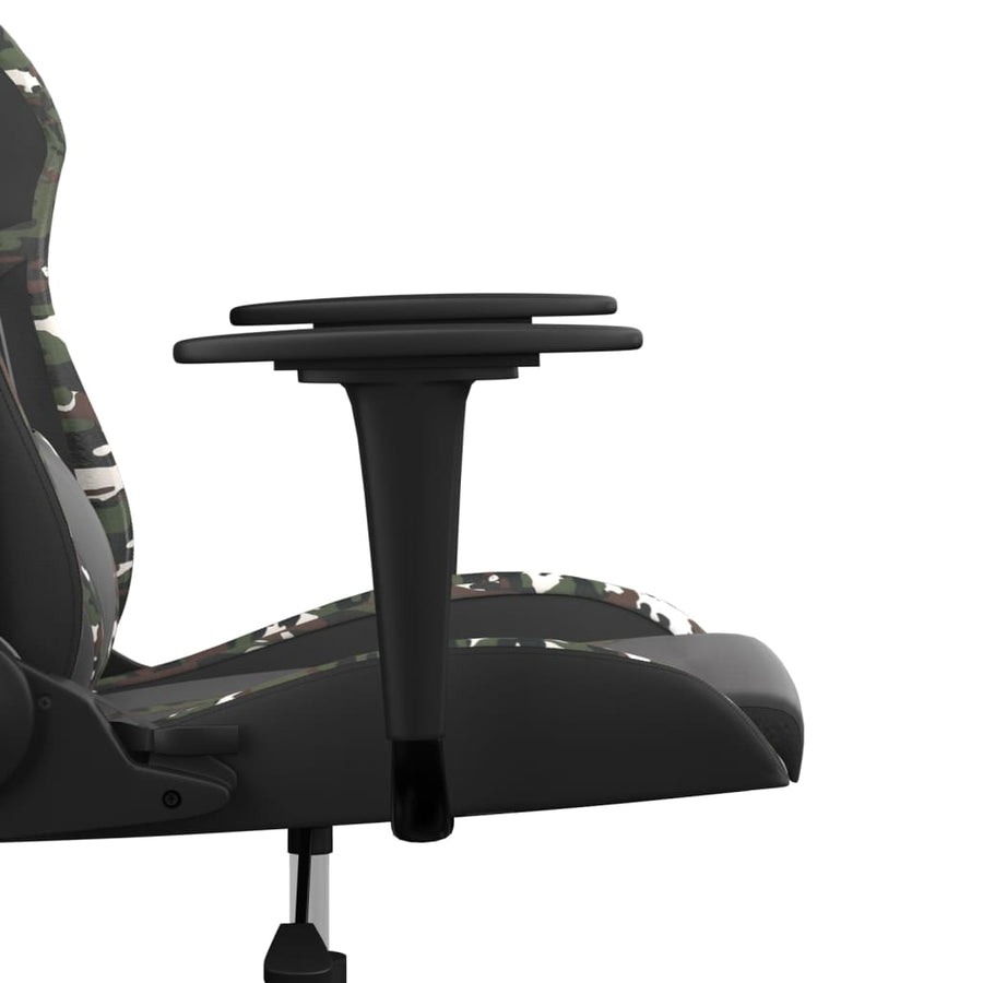 Massage Gamestoel Kunstleer Zwart en camouflage Zonder voetensteun