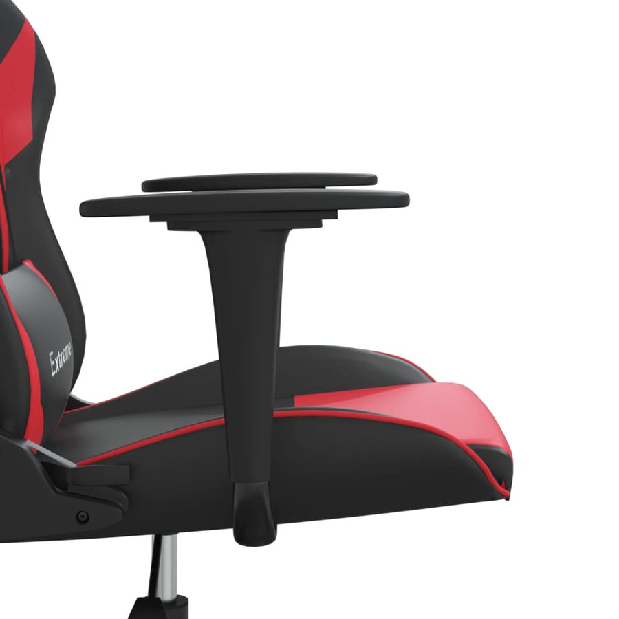 Massage Gamestoel Kunstleer Zwart en rood Zonder voetensteun