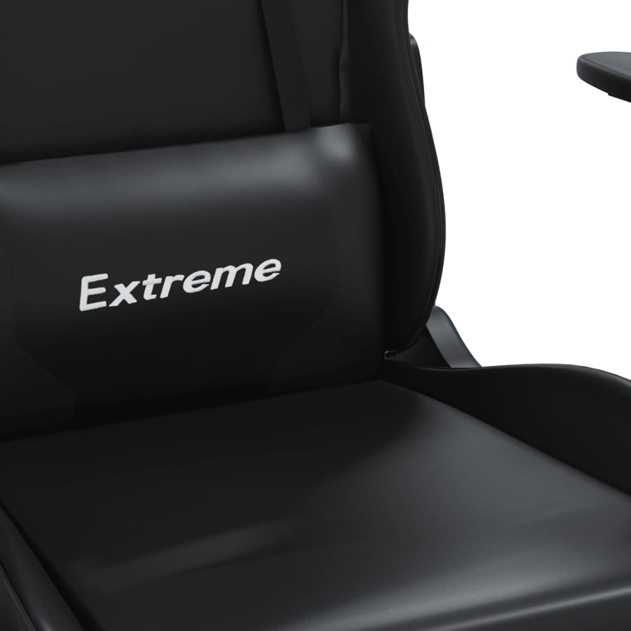 Massage Gamestoel Kunstleer Zwart Zonder voetensteun