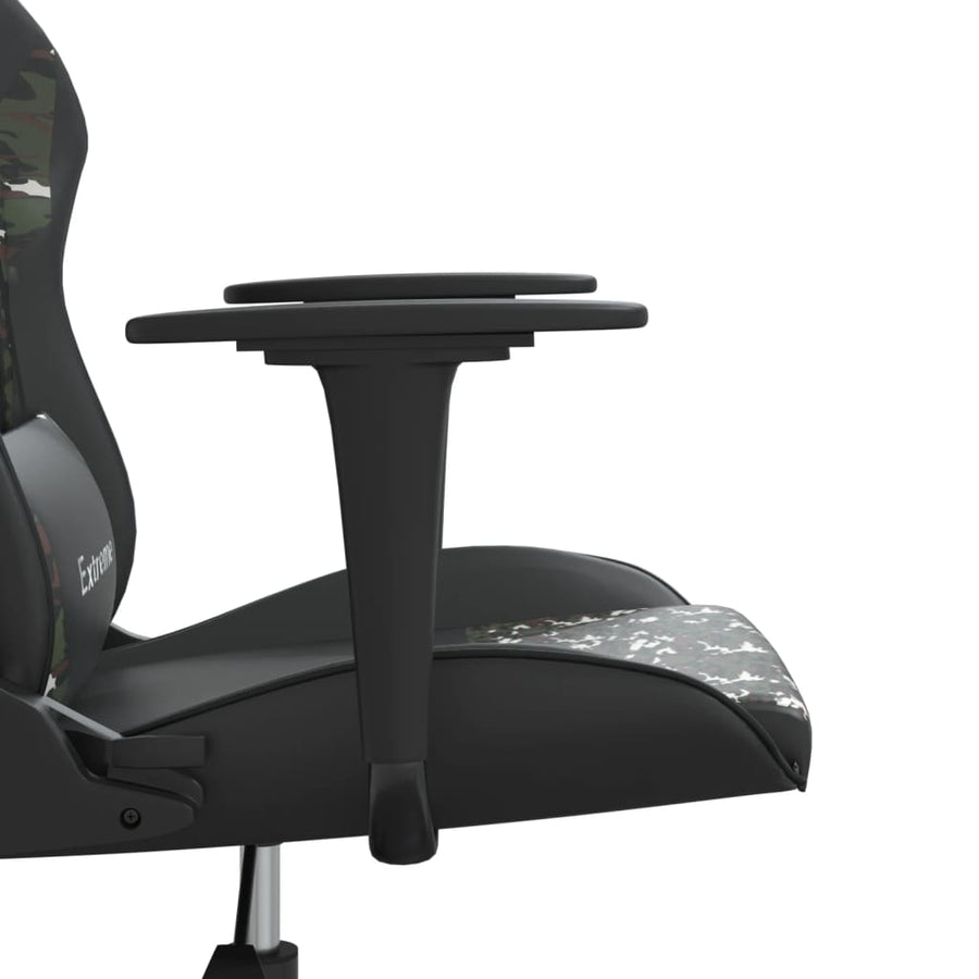 Massage Gamestoel Kunstleer Zwart en camouflage Zonder voetensteun