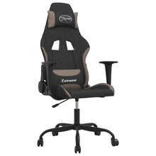 Massage gamestoel stof zwart en taupe