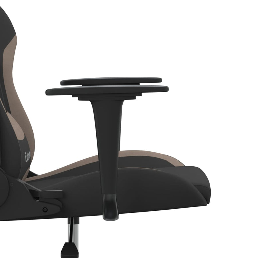 Massage gamestoel stof zwart en taupe
