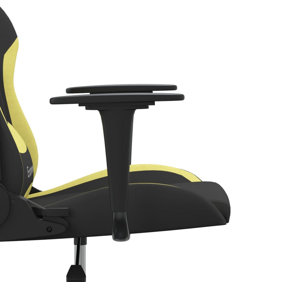 Massage gamestoel stof zwart en lichtgroen Lichtgroen Zonder voetensteun
