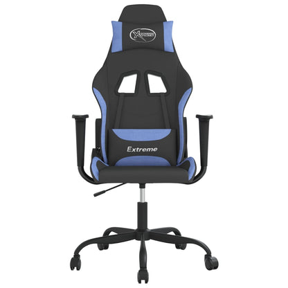 Massage gamestoel stof zwart en blauw