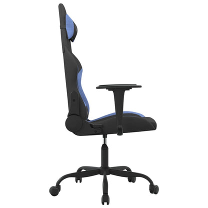 Massage gamestoel stof zwart en blauw