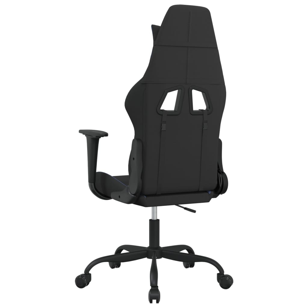 Massage gamestoel stof zwart en blauw