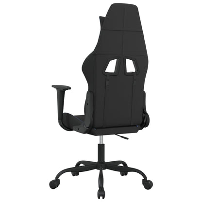 Massage gamestoel stof zwart en blauw