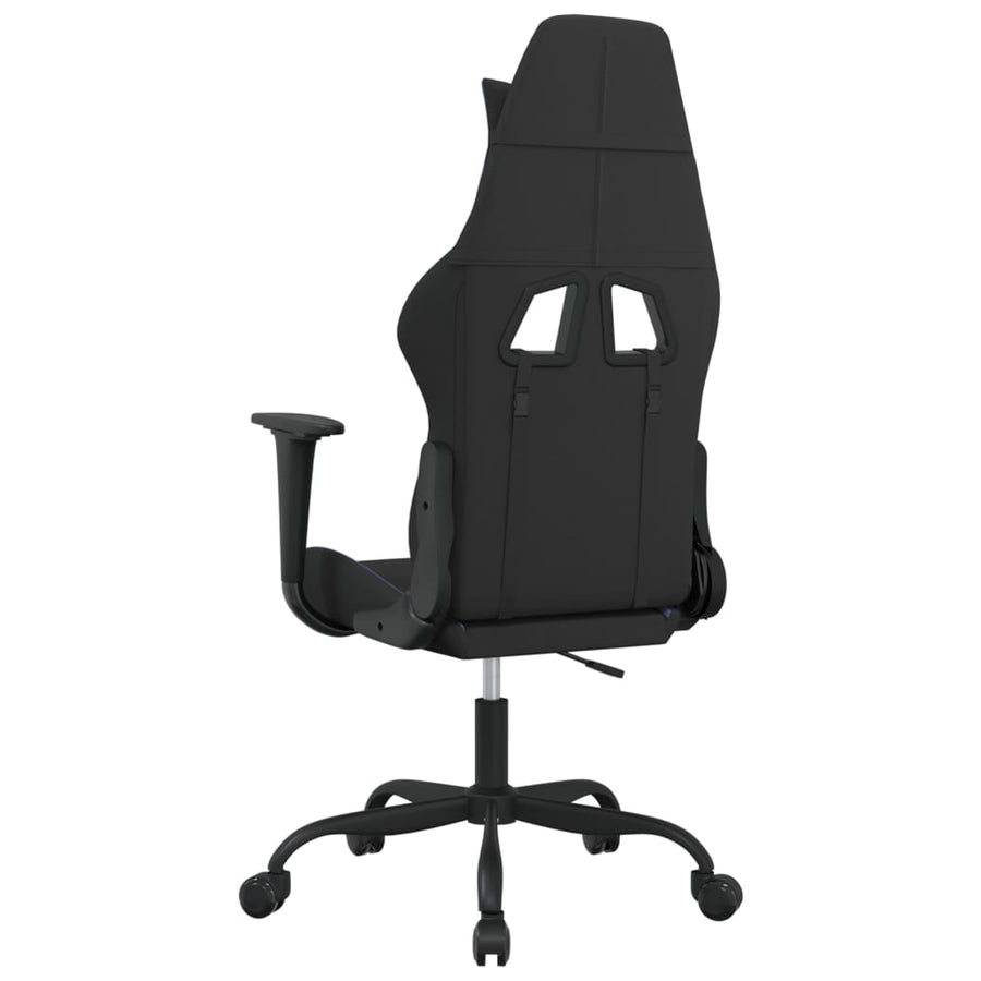 Massage gamestoel stof zwart en blauw