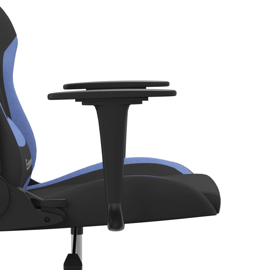 Massage gamestoel stof zwart en blauw