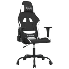 Massage gamestoel stof zwart en wit