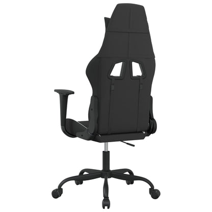 Massage gamestoel stof zwart en wit