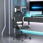Massage gaming chair fabric black and white