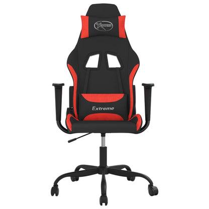 Massage gamestoel stof zwart en rood