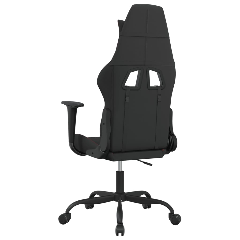 Massage gamestoel stof zwart en rood