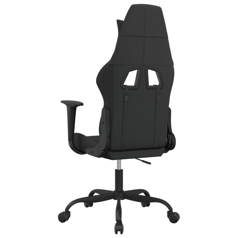 Massage gamestoel stof zwart en rood