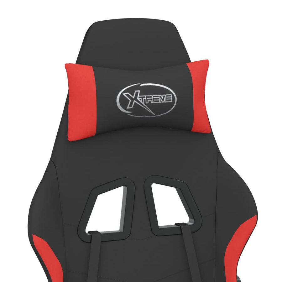 Massage gamestoel stof zwart en rood