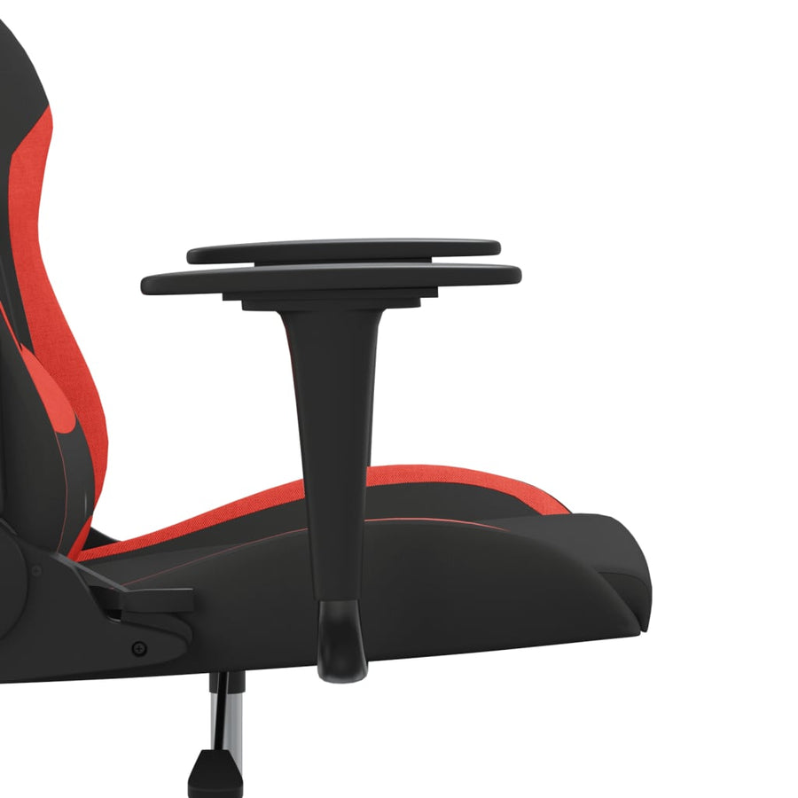 Massage gamestoel stof zwart en rood