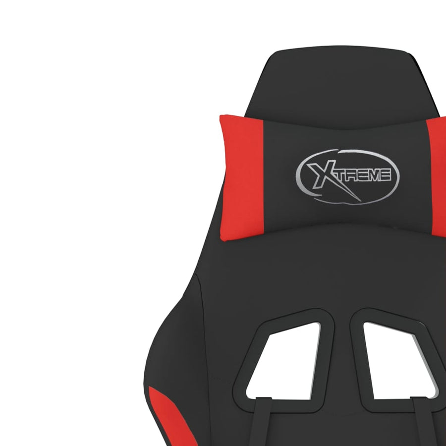 Massage gamestoel stof zwart en rood