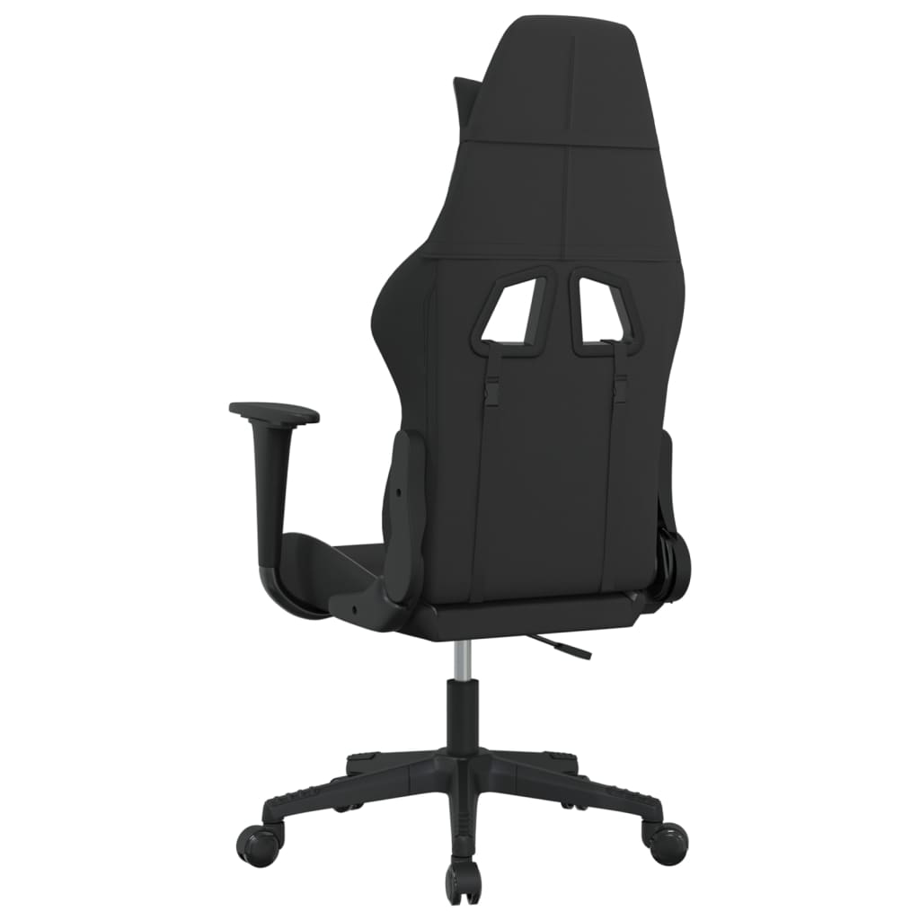Massage gamestoel stof zwart en lichtgrijs