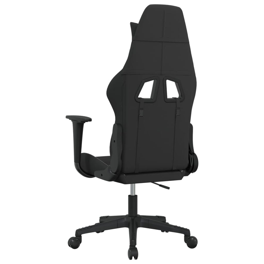 Massage gamestoel stof zwart en lichtgrijs