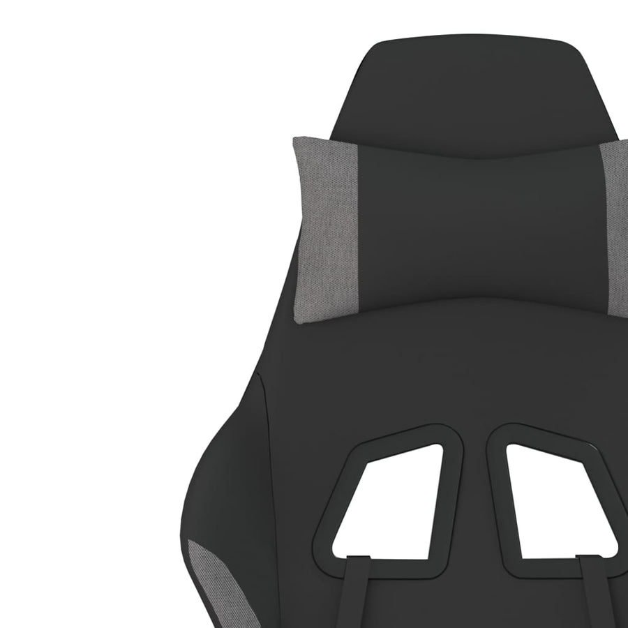 Massage gamestoel stof zwart en lichtgrijs