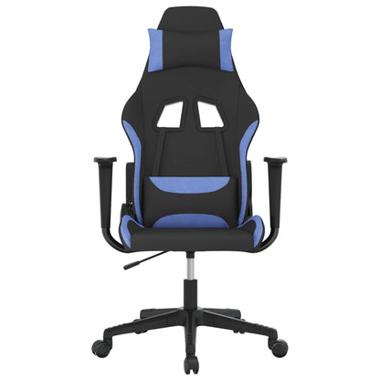 Massage gamestoel stof zwart en blauw