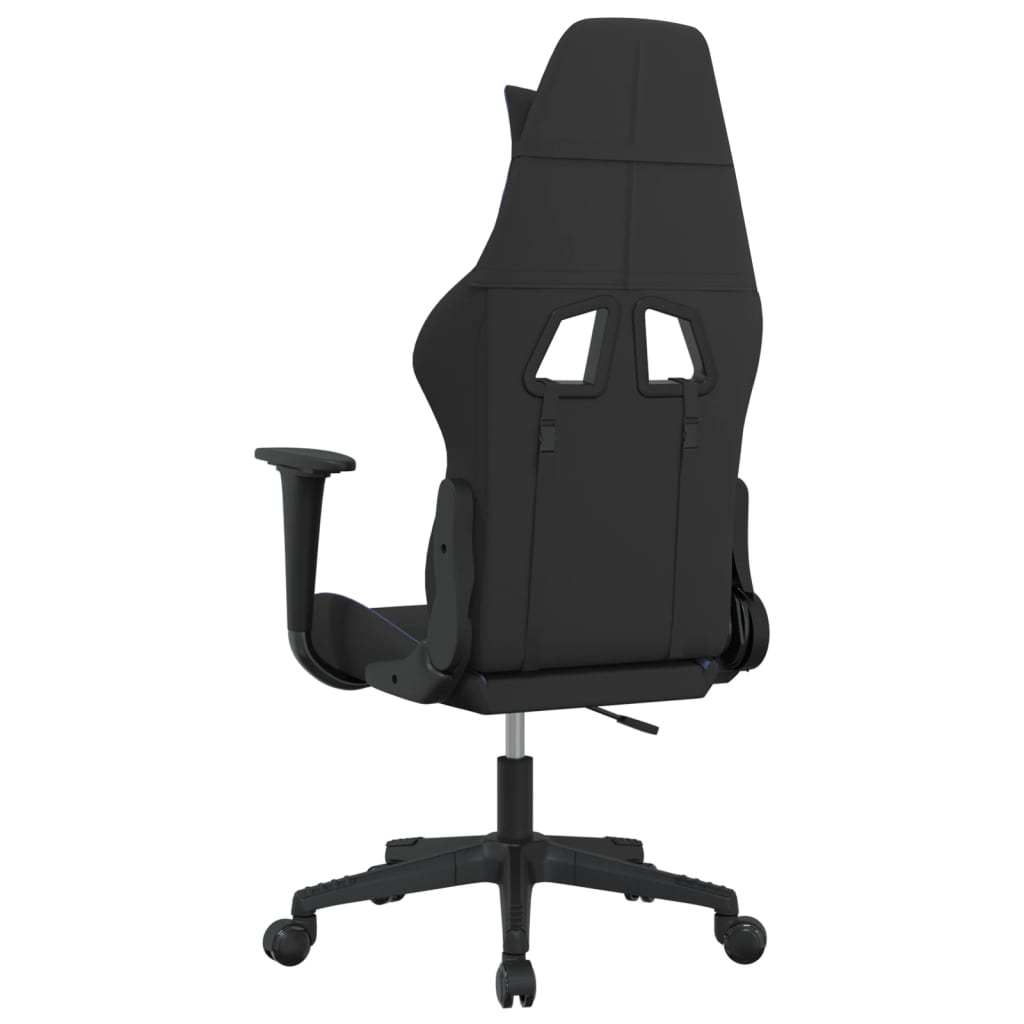 Massage gamestoel stof zwart en blauw