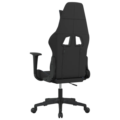 Massage gamestoel stof zwart en blauw