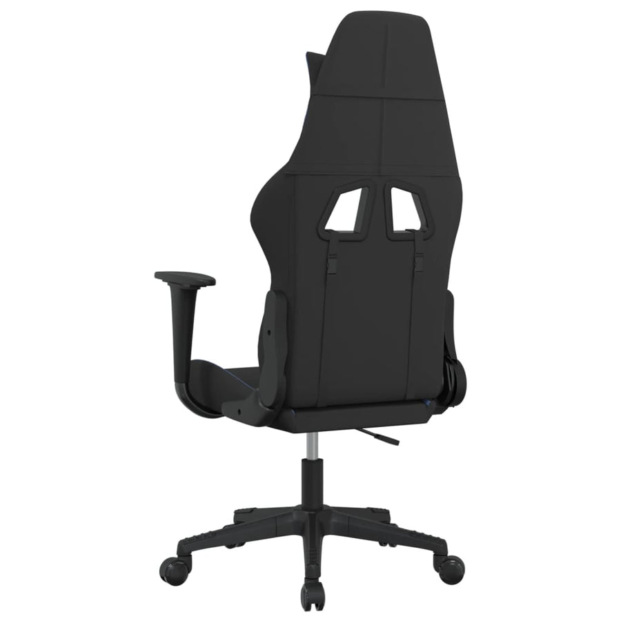 Massage gamestoel stof zwart en blauw