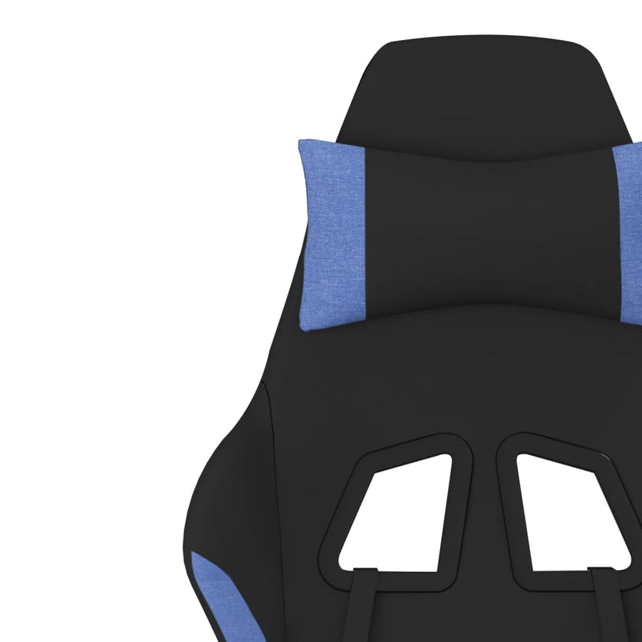 Massage gamestoel stof zwart en blauw