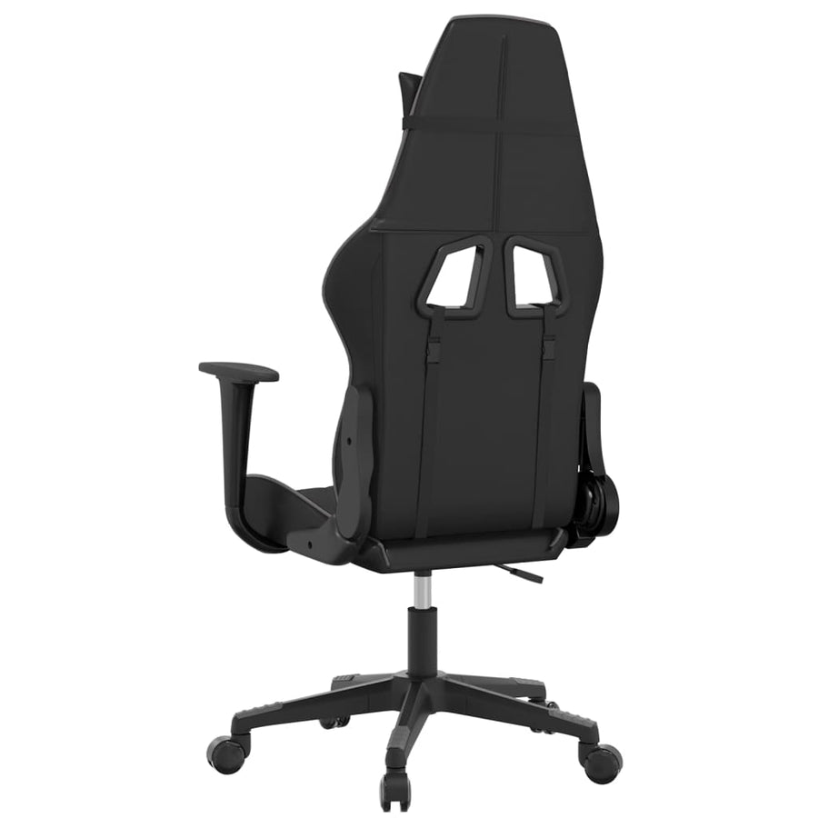 Massage gamestoel kunstleer zwart en grijs