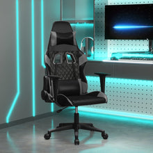 Massage gamestoel kunstleer zwart en grijs