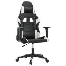 Massage gamestoel kunstleer zwart en wit