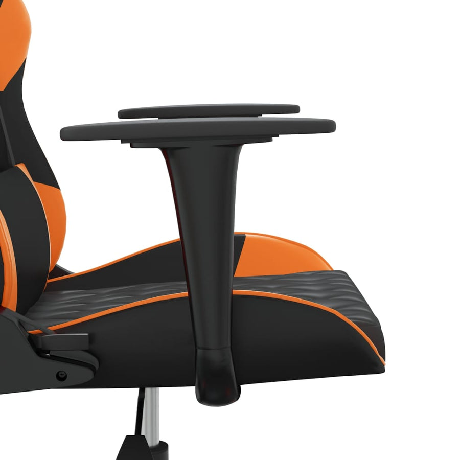 Massage gamestoel kunstleer zwart en oranje
