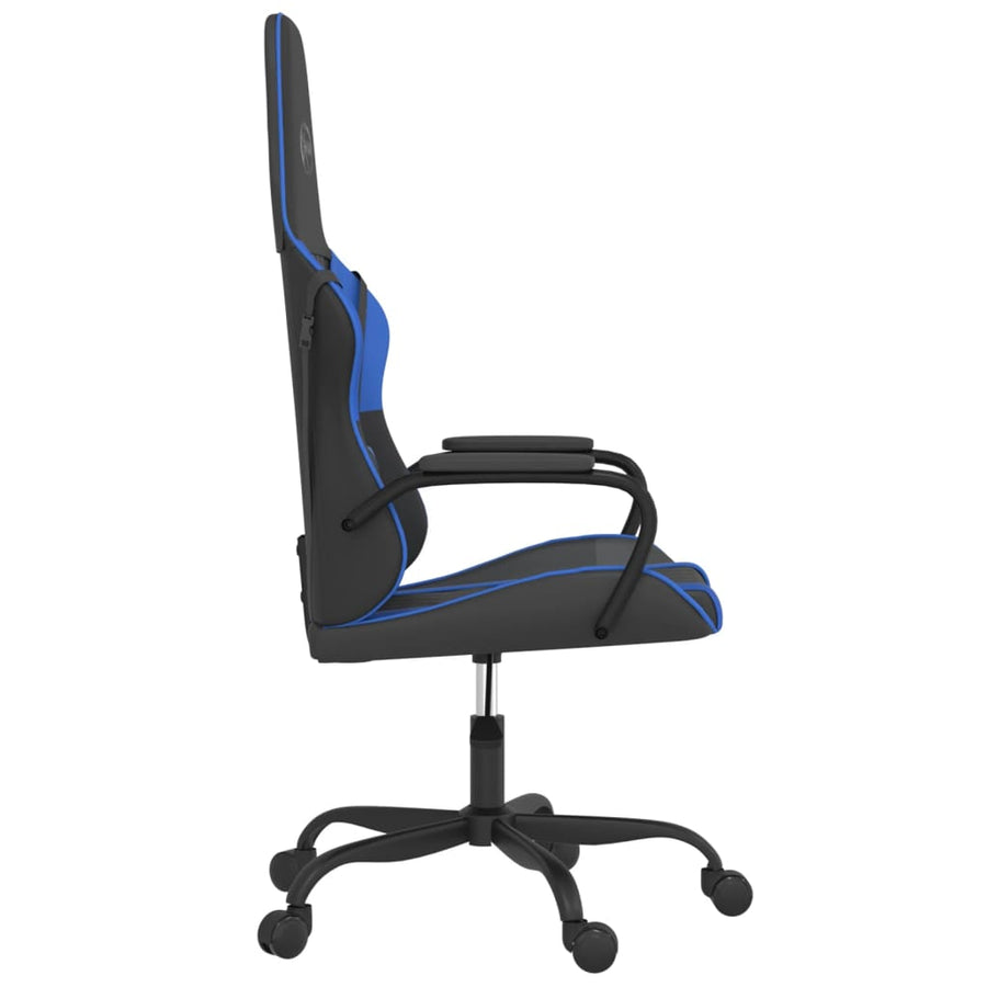Massage Gamestoel Kunstleer Zwart en blauw