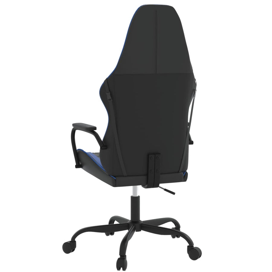 Massage Gamestoel Kunstleer Zwart en blauw