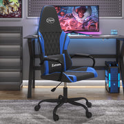 Massage gaming chair synthetic leather black and blue