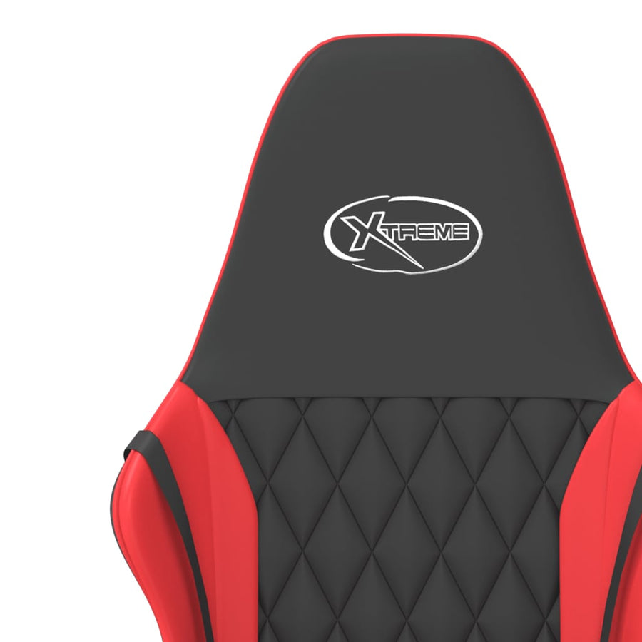 Massage Gamestoel Kunstleer Zwart en rood
