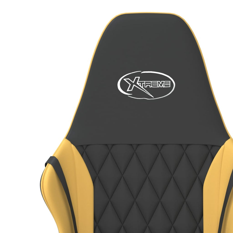 Massage Gamestoel Kunstleer Kleurig Zwart en goud