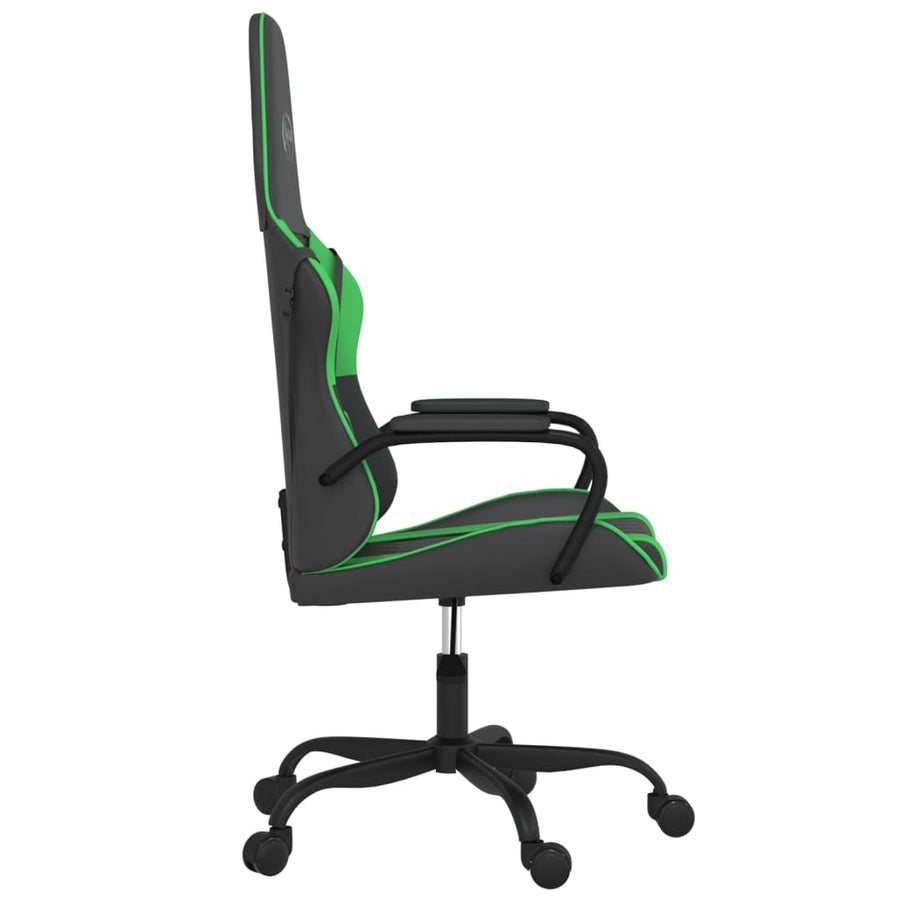 Massage Gamestoel Kunstleer Zwart en groen