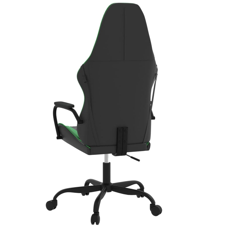 Massage Gamestoel Kunstleer Zwart en groen