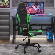 Massage gaming chair faux leather black and green