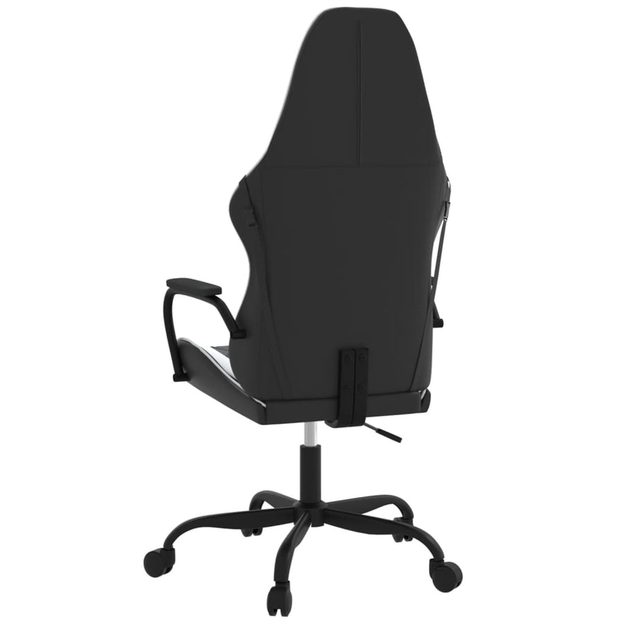 Massage Gamestoel Kunstleer Zwart en wit