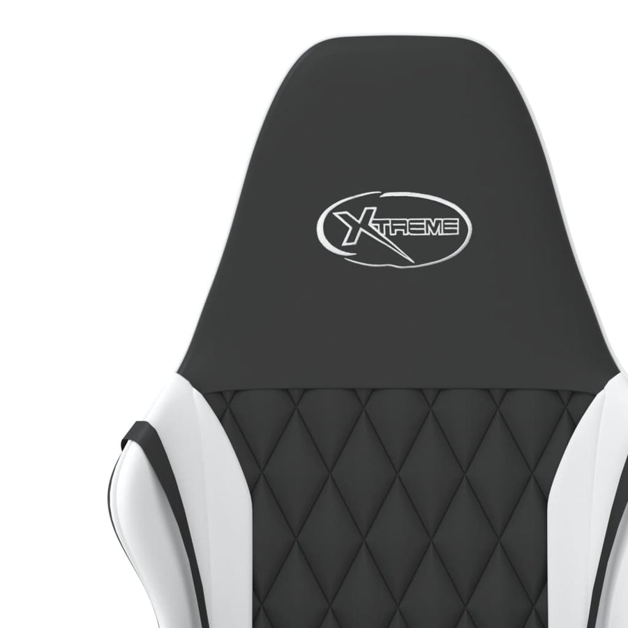 Massage Gamestoel Kunstleer Zwart en wit
