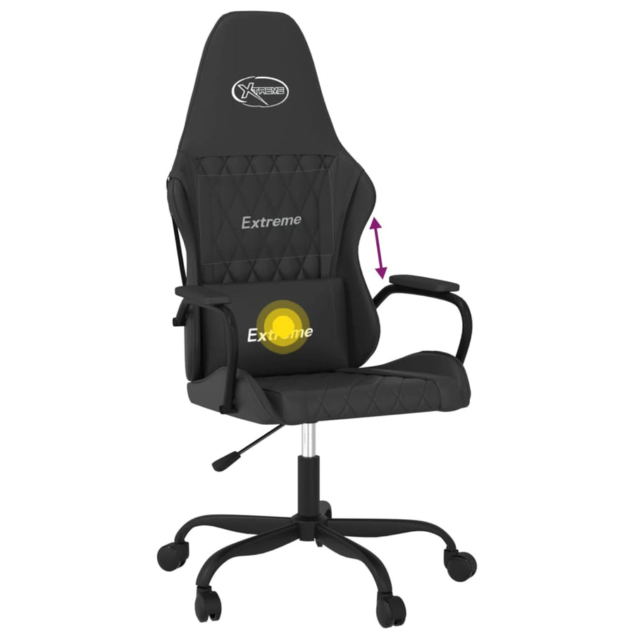 Massage Gamestoel Kunstleer Zwart