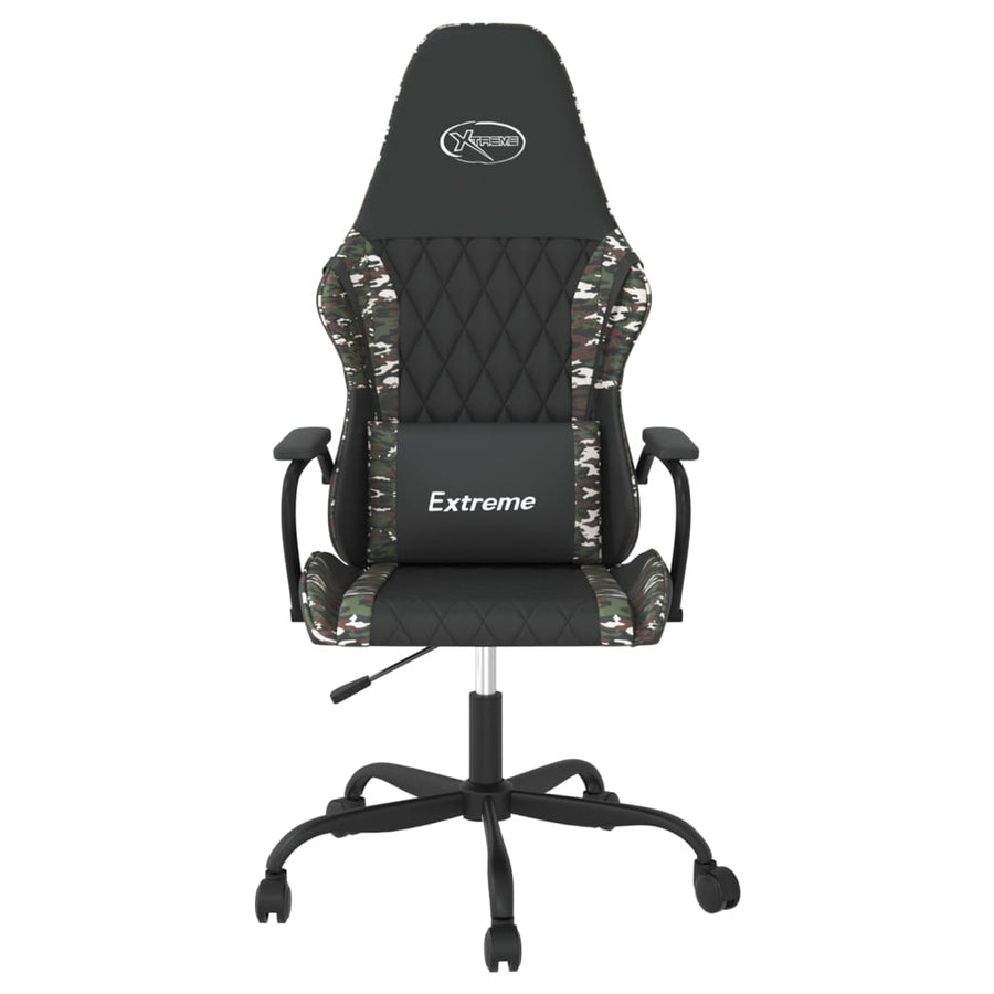 Massage Gamestoel Kunstleer Zwart en camouflage